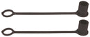 1/2" DUST CAP - BLACK RUBBER - 2 PACK