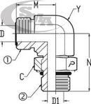 OFS 90 MALE ELB TO ORB