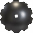 Disc Blade - 16" x 9 Gauge, Notched, 7/8" Square x 1" Square Axle - Quality Farm Supply