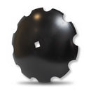 Disc Blade - 18" x 9 Gauge, Notched, 7/8" Square x 1" Square Axle - Quality Farm Supply