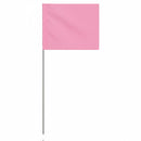 Bundle of 100 – 5" x 8" Fluorescent Pink Survey Flags | High-Visibility Markers - Quality Farm Supply