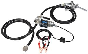 12 VOLT G8P PORTABLE FULE TRANSFER PUMP KIT WITH HOSE AND MANUAL NOZZLE - 8 GPM