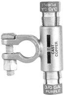 1 AND 2 GAUGE COMPRESSION BATTERY CABLE FLAG TERMINAL - TEE STYLE