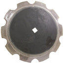 30 INCH X 8MM DURAFACED NOTCHED DISC BLADE WITH 1-1/2 SQUARE X 1-5/8 ROUND AXLE