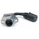 TRAILER WIRING PLUG ADAPTER  - FROM 7 BLADE RV TO 7 PIN ROUND IMPLEMENT - Quality Farm Supply