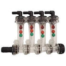 WILGER MODULAR FLOW MONITOR KIT - 4 COLUMN - 1/2" HOSE BARB ELBOW X 3/4" HOSE BARB INLET