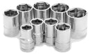 SAE SOCKET SET - 9PC DR X 1/2"