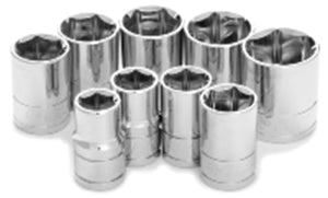 SAE SOCKET SET - 9PC DR X 1/2"