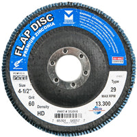 TYPE 29 FLAP DISC 4-1/2" X 7/8" FOR ANGLE GRINDER - 60 GRIT