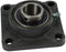 4 HOLE CAST IRON FLANGE WITH 1-1/4" BEARING - SET SCREW LOCK   72mm HOUSING