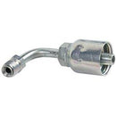 3/8 INCH HOSE X 1/2 INVERTED SAE 45 MALE ELBOW - 90 SWIVEL