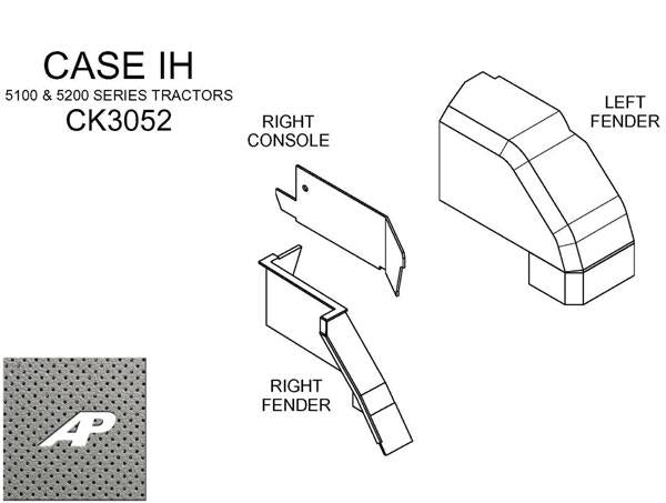 Lower Cab Kit - Embassy Gray for Case IH - Quality Farm Supply