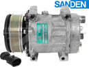 OEMSanden Compressor SD7H15 - 112Mm, 6 Groove Clutch, 12V for Ford/New Holland & Case IH - Quality Farm Supply