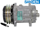 OE Sanden Compressor SD7H15 - 132mm, 2 Groove Clutch 12V - Quality Farm Supply