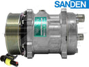 OE Sanden Compressor SD7H13 - 119mm, 8 Groove Clutch 12V - Quality Farm Supply