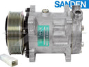 OEMSanden Compressor SD7H15 - 119Mm, 8 Groove Clutch 12V for Caterpillar & Claas - Quality Farm Supply