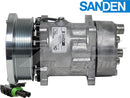 OEMSanden Compressor SD7H15 - 133Mm, 8 Groove Clutch 12V for Ford/New Holland & Hesston/Fiat - Quality Farm Supply