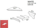 White Lower Cab Kit With Headliner, Early - Red for White - Quality Farm Supply