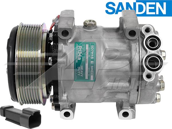 OEMSanden Compressor SD7H15 - 120Mm, 8 Groove Clutch, 12V for JCB - Quality Farm Supply