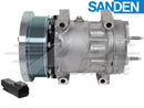 Sanden SD7H15Hd, 5 1/4" 8 Groove Clutch, Pad Mount, 24 Volt for Caterpillar & Bobcat - Quality Farm Supply