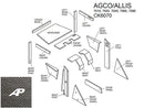 Agco/Allis 7000 Series Lower Cab Kit With Headliner - Black for Agco/Allis - Quality Farm Supply