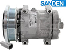 OE Sanden Compressor SD7H15 - 133mm, 6 Groove Clutch 12V - Quality Farm Supply