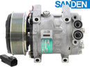 OE Sanden Compressor SD7H13 - 119mm, 8 Groove Clutch, 12 Vol - Quality Farm Supply