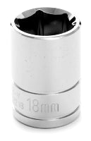 18MM X 6 POINT STANDARD IMPACT SOCKET - 1/2 INCH DRIVE