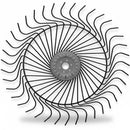 AgSmart Hay Rake Wheel - Black, 55", Right, 7mm Tines - Quality Farm Supply