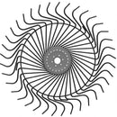 AgSmart Hay Rake Wheel - Black, 55", Right, 7mm Tines for Kuhn, 70175946 - Quality Farm Supply