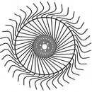 AgSmart Hay Rake Wheel - Black, 55", Left, 7mm Tines for Kuhn, 70175947 - Quality Farm Supply