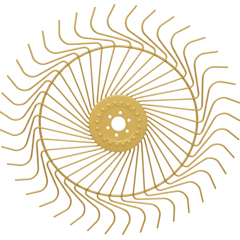 AgSmart Rake Wheel - Yellow, 55", Right, 7MM Tine