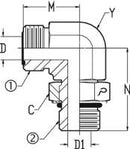 OFS X MB 90 DEG; - OFS STRAIGHT THREAD ELBOW