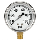 AgSmart Stainless Steel Gauge - 2-1/2" Diameter, 600 PSI, Liquid Filled - Quality Farm Supply