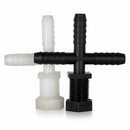 TRIPLE HOSE BARB NOZZLE BODY - 3/8" HOSE - POLY - Quality Farm Supply