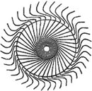 AgSmart Hay Rake Wheel - Black, 55", Right, 7mm Tines