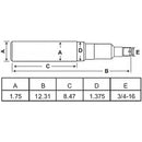1-3/4 X 12-3/8 INCH SPINDLE FOR 281011/281021  (  25-5 / 25-6) - Quality Farm Supply