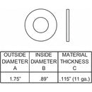 1-1/8 INCH SQUARE AXLE SPINDLE WASHER FOR CASE IH - Quality Farm Supply