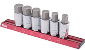 6 PIECE 1/2" DR.SAE HEX BIT SOCKET SET