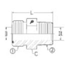 3/4 MALE OFS X 1/2 MALE PIPE - MALE PIPE CONNECTOR - STEEL
