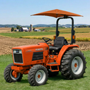 Sun-Smart Deluxe Tractor Umbrella Kit - ROPS Mount, Orange - Quality Farm Supply