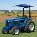 Sun-Smart Deluxe Tractor Umbrella Kit - ROPS Mount, Blue - Quality Farm Supply