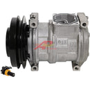 Original Denso Compressor 10PA17C Body With Single Groove Clutch, 24V for John Deere - Quality Farm Supply