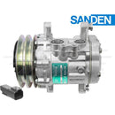 OEM Sanden Compressor SD7B10 - 115mm, 2 Groove Clutch, 12V for JCB - Quality Farm Supply