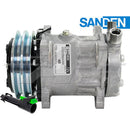 OEM Sanden Compressor SD7H15 - 125mm, 2 Groove Clutch, 12V for JCB & Volvo - Quality Farm Supply