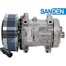 Original Sanden SD7H15HD, 6" Serpentine Clutch, Horizontal Tube O-Ring for Case IH & Ford/New Holland - Quality Farm Supply