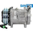 OEM Sanden Compressor SD7H15 - 132mm, 2 Groove Clutch, 12V for JCB & Massey Ferguson - Quality Farm Supply