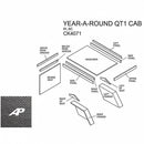 Year Around Qt1 Cab Kit With Headliner - Black for International & Agco/Allis - Quality Farm Supply