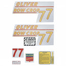Decal Set for Oliver 77 Row Crop - Gas Vinyl - Yellow Numbers - Quality Farm Supply
