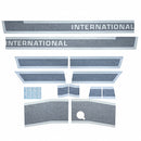 Decal Set for International / Farmall 1466 Vinyl - "Black Stripe" - Hood - Quality Farm Supply